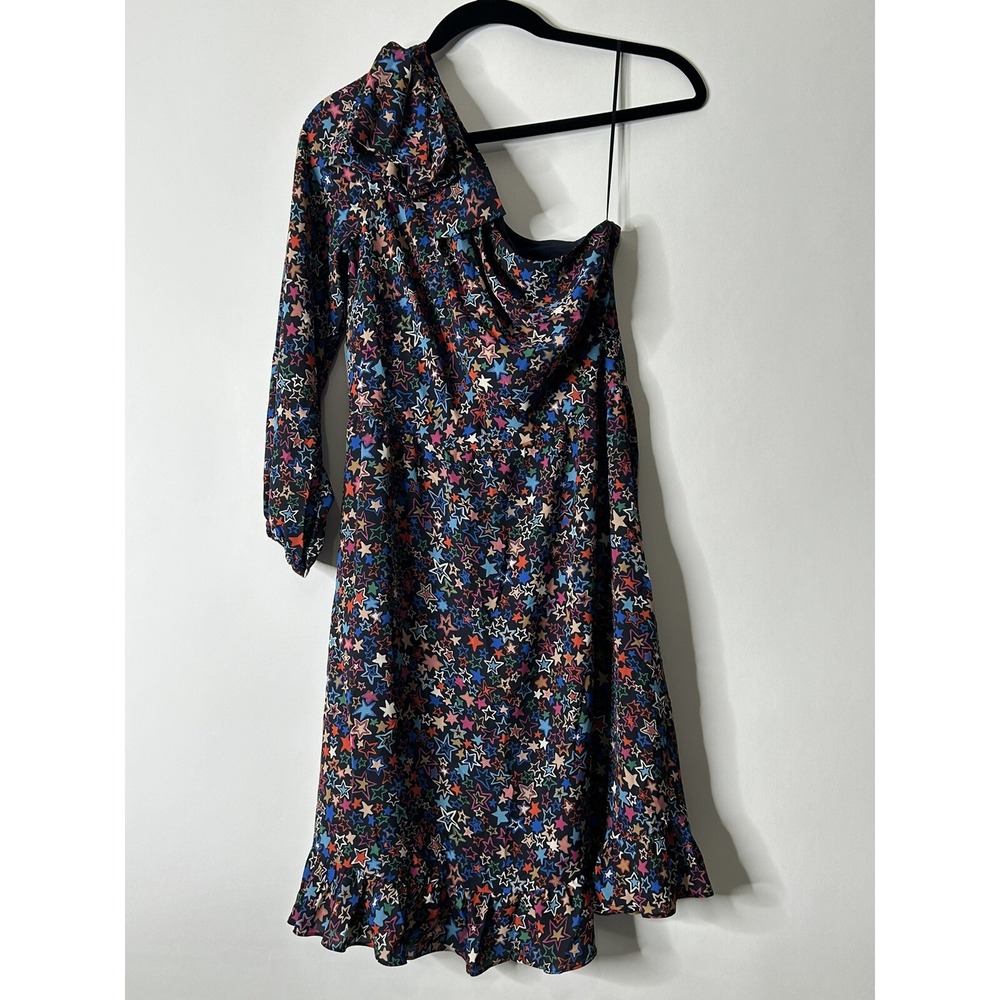 J. Crew Women Size 4 One Shoulder Kaleidoscope Star Dress Style H2660